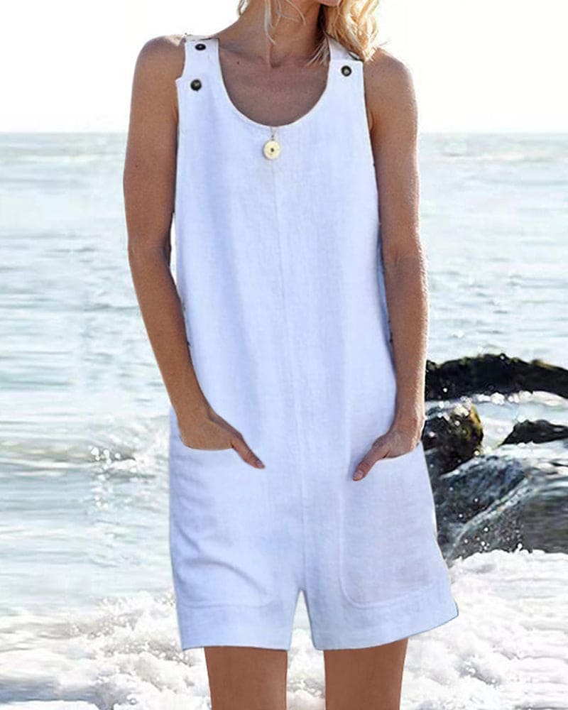 Levoire | Combinaison Décontractée Simple Blanc