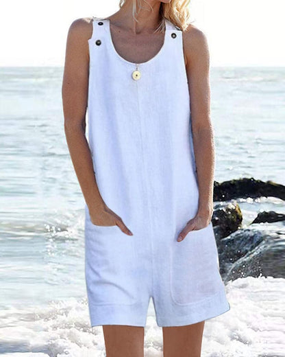 Levoire | Combinaison Décontractée Simple Blanc