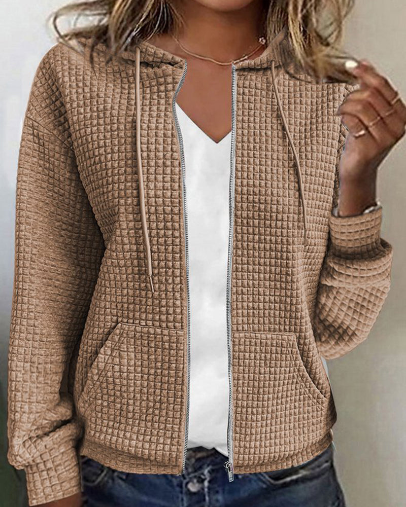 Levoire | Sweat-Shirt À Capuche Et Poches À La Mode Pour Femmes Khaki