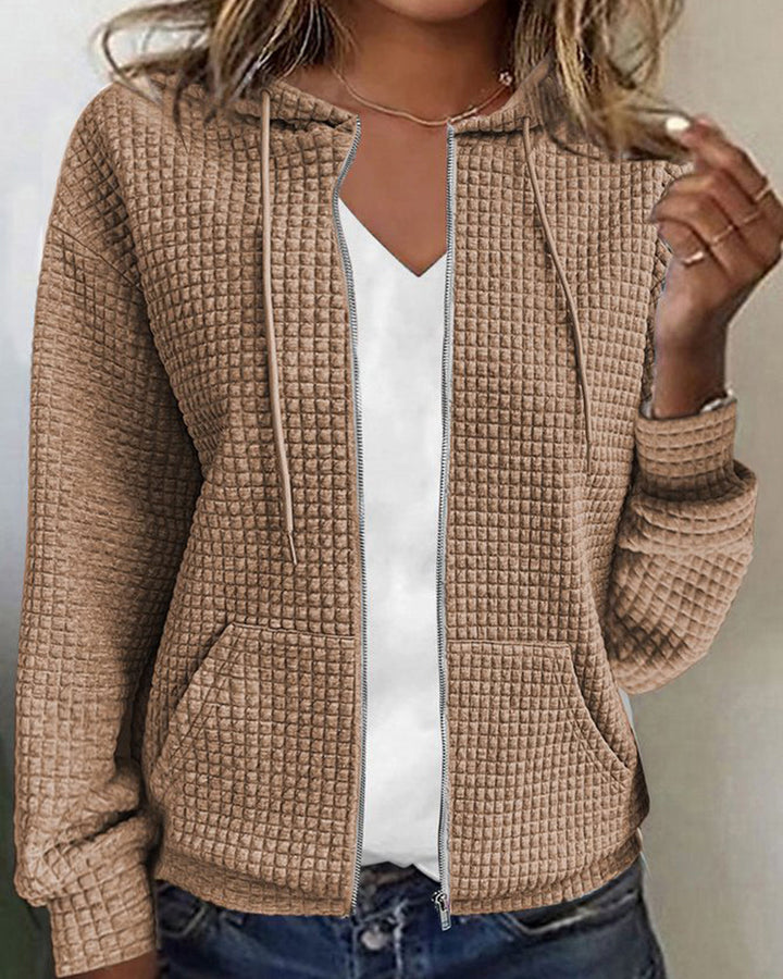 Levoire | Sweat-Shirt À Capuche Et Poches À La Mode Pour Femmes Khaki