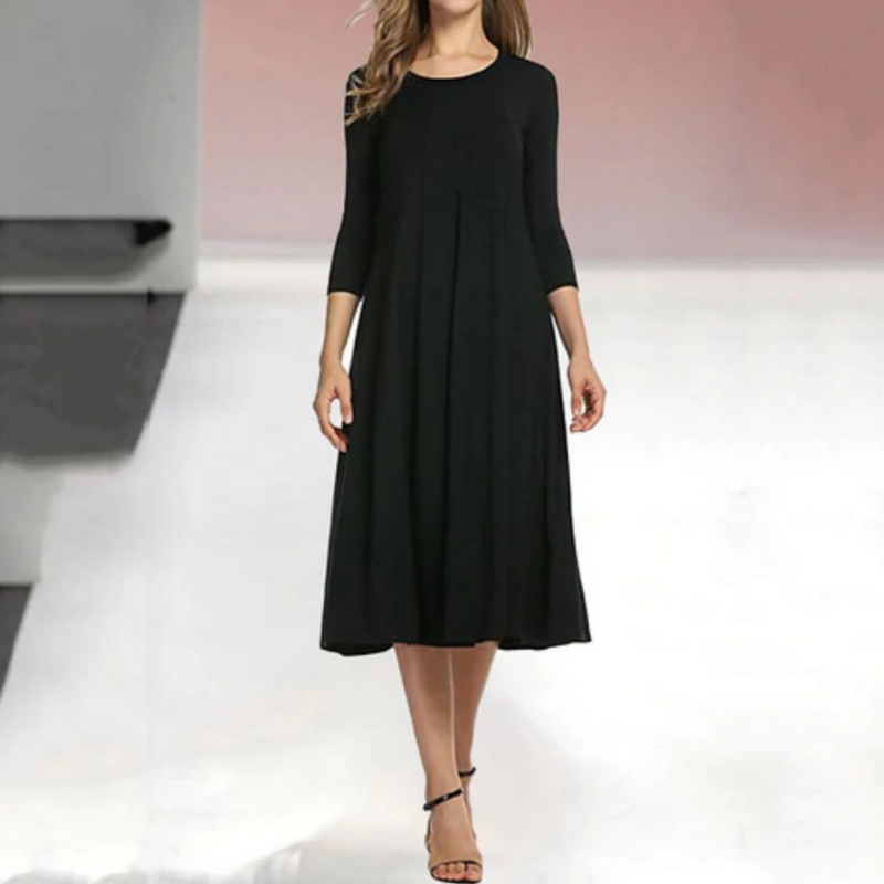 Levoire | Lssig Chic Styl Robe Trois Quarts Noir
