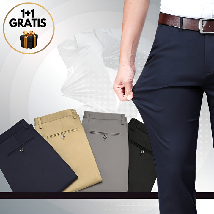 Levoire | Pantalon Extensible Chic Pour Hommes Bleu