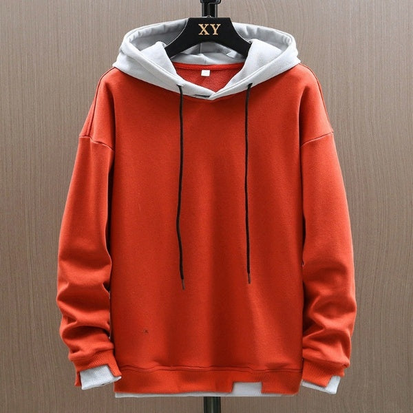 Levoire | Sweat À Capuche Bicolore Pour Hommes Avec Coupe Confortable Orange