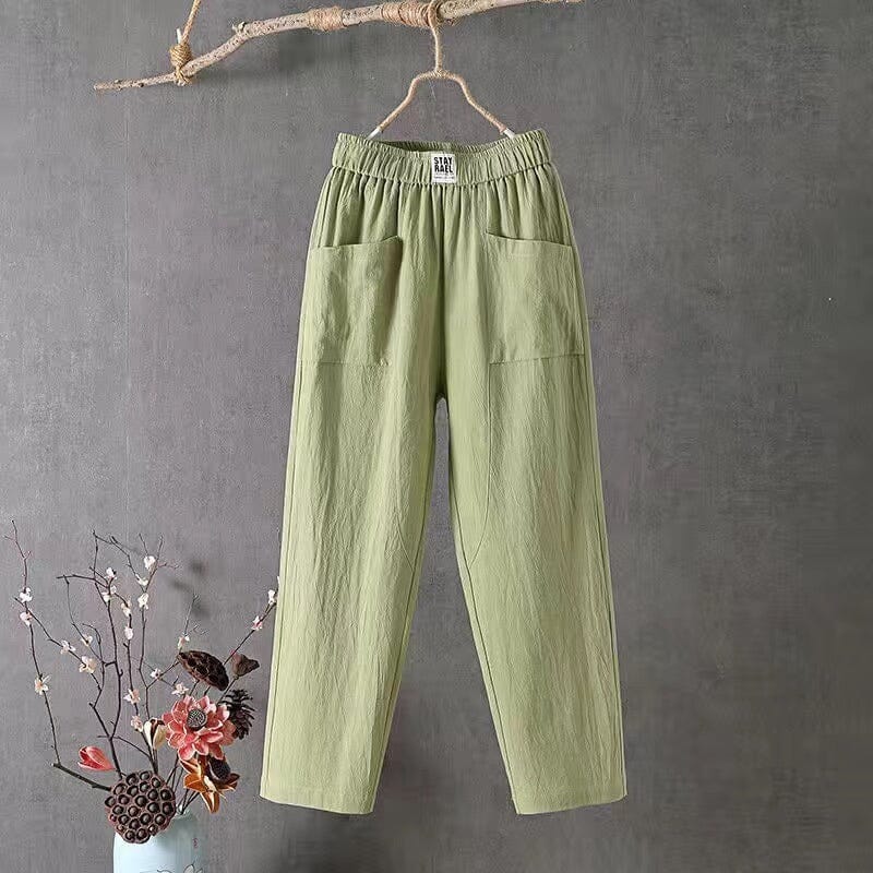 Levoire | Pantalon En Lin Chic Vert