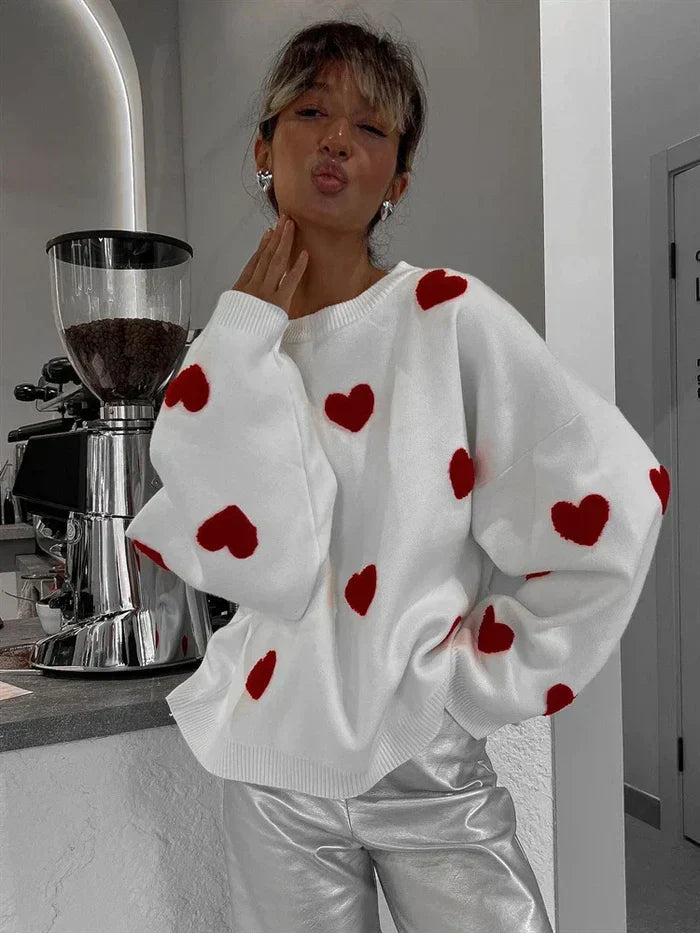 Levoire | Pull En Maille Herz Blanc