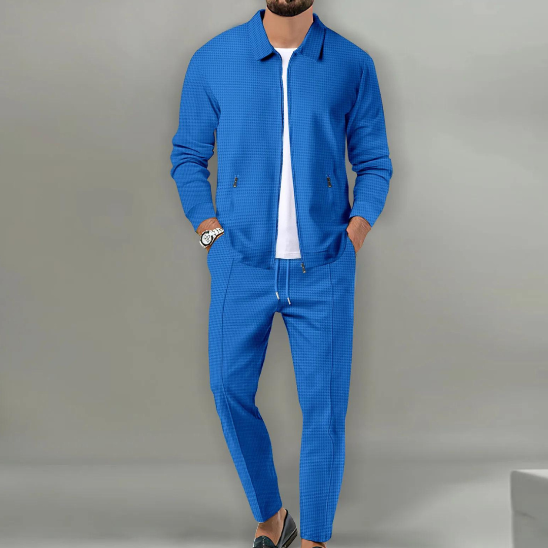 Levoire | Élégant Ensemble Deux Pièces Pour Hommes Bleu