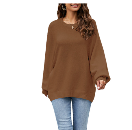 Levoire | Pull Surdimensionné Pour Femmes Braun Une taille