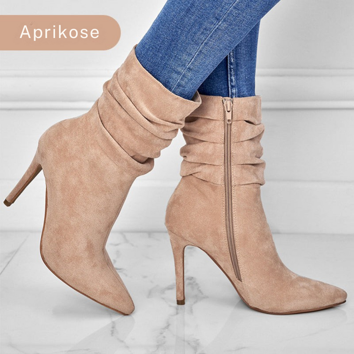 Levoire | Bottes Avec Hauts Talons Et Embout Pointu Abricot