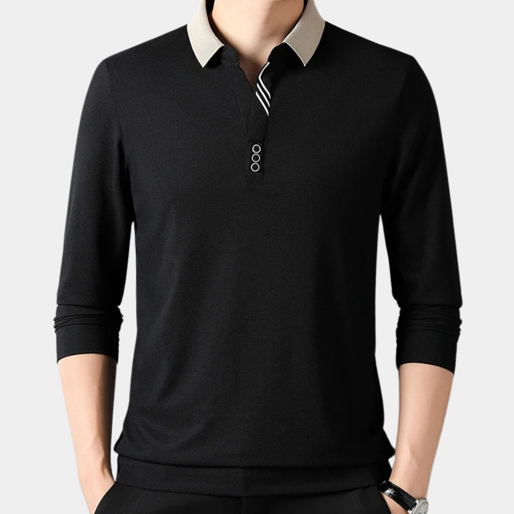 Levoire | Polo décontracté pour hommes à manches longues Chemise élégante pour hommes
