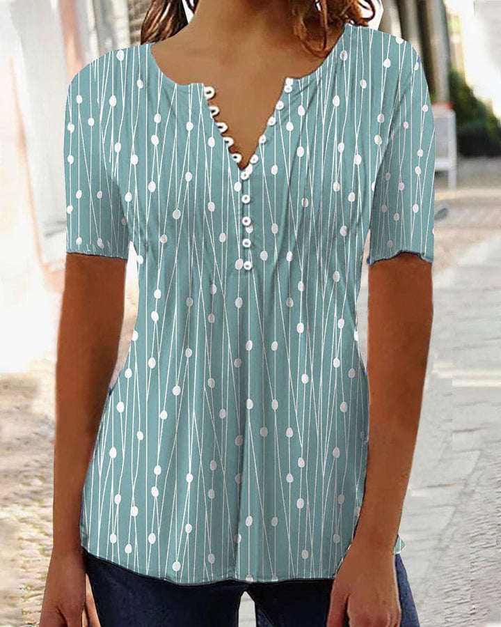 Levoire | Blouse À Pois Avec Décolleté En V Légumes