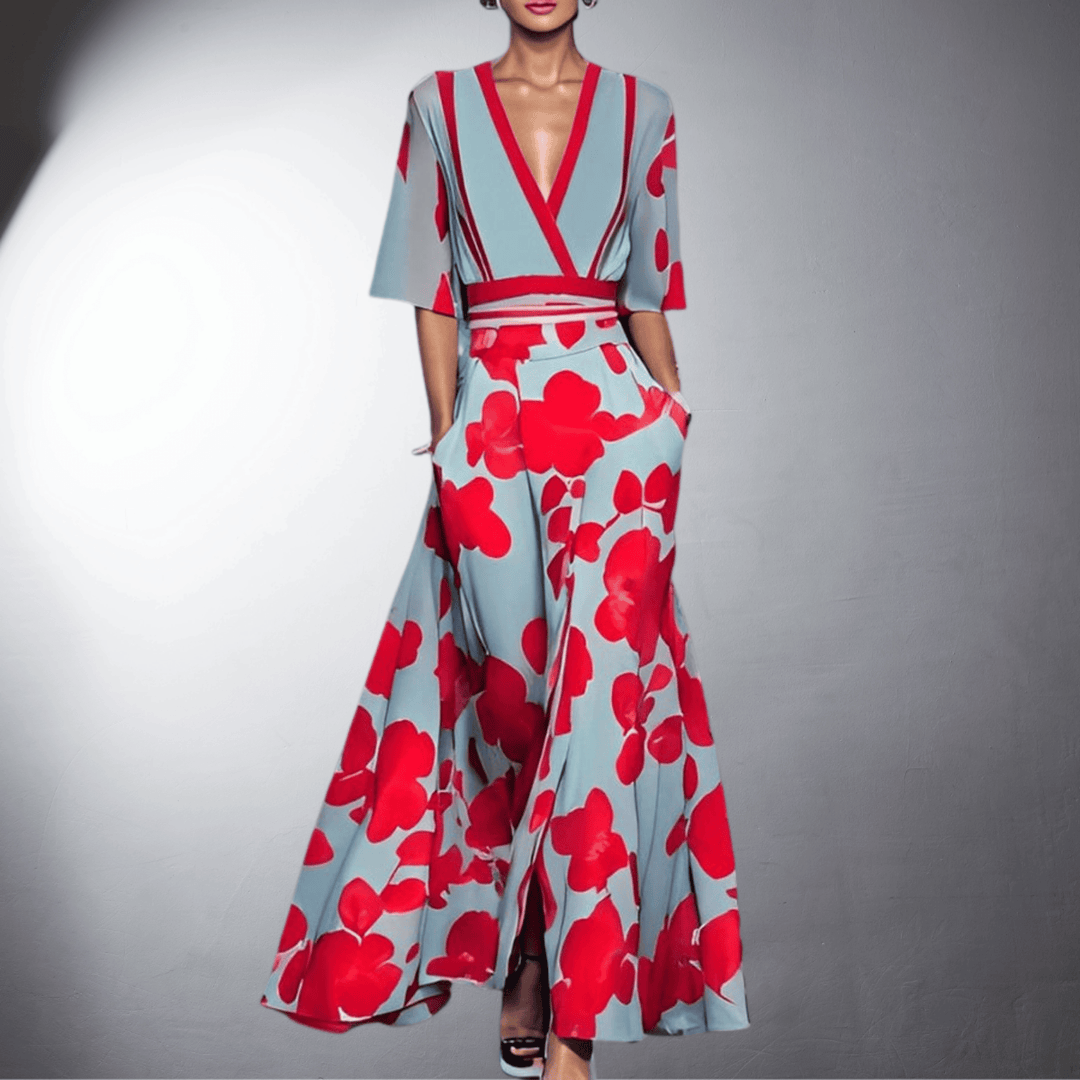 Levoire | Robe Florale Élégante Faite À La Main 2XL