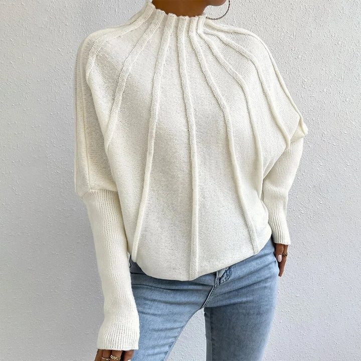 Levoire | Pull En Tricot Avec Manches Chauve-Souris Et Sensation Cachemire Blanc