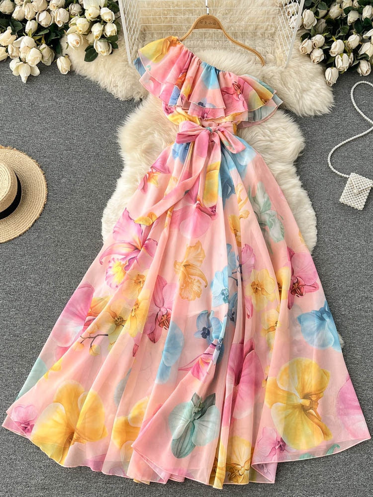 Levoire | Imprimé Floral En Angle Épaule Une taille Rosa