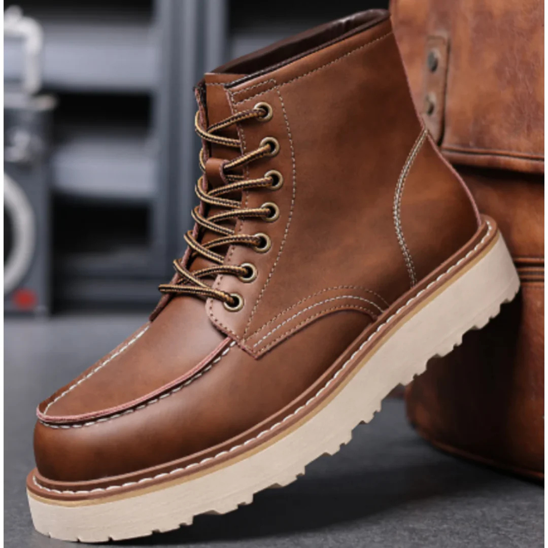 Levoire | Bottes vintage avec lacets à la cheville Braun