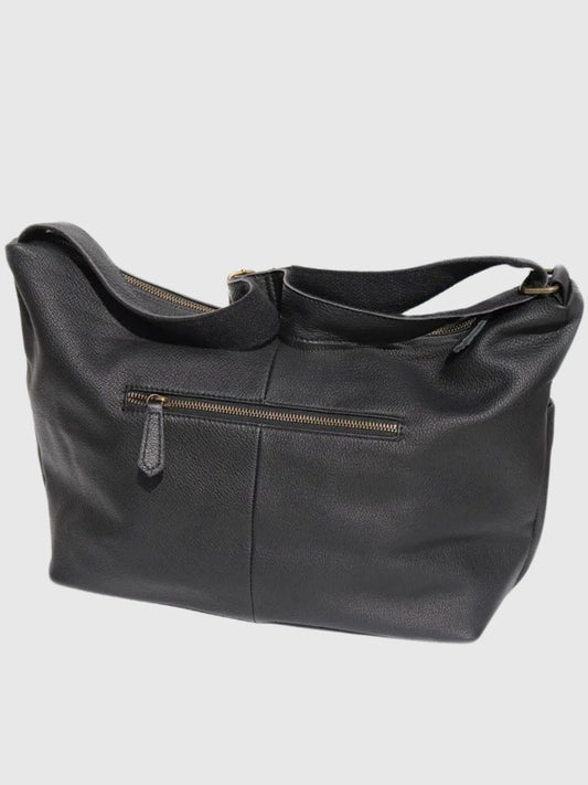 Levoire | Kaia Sac À Bandoulière En Cuir Spacieux Noir