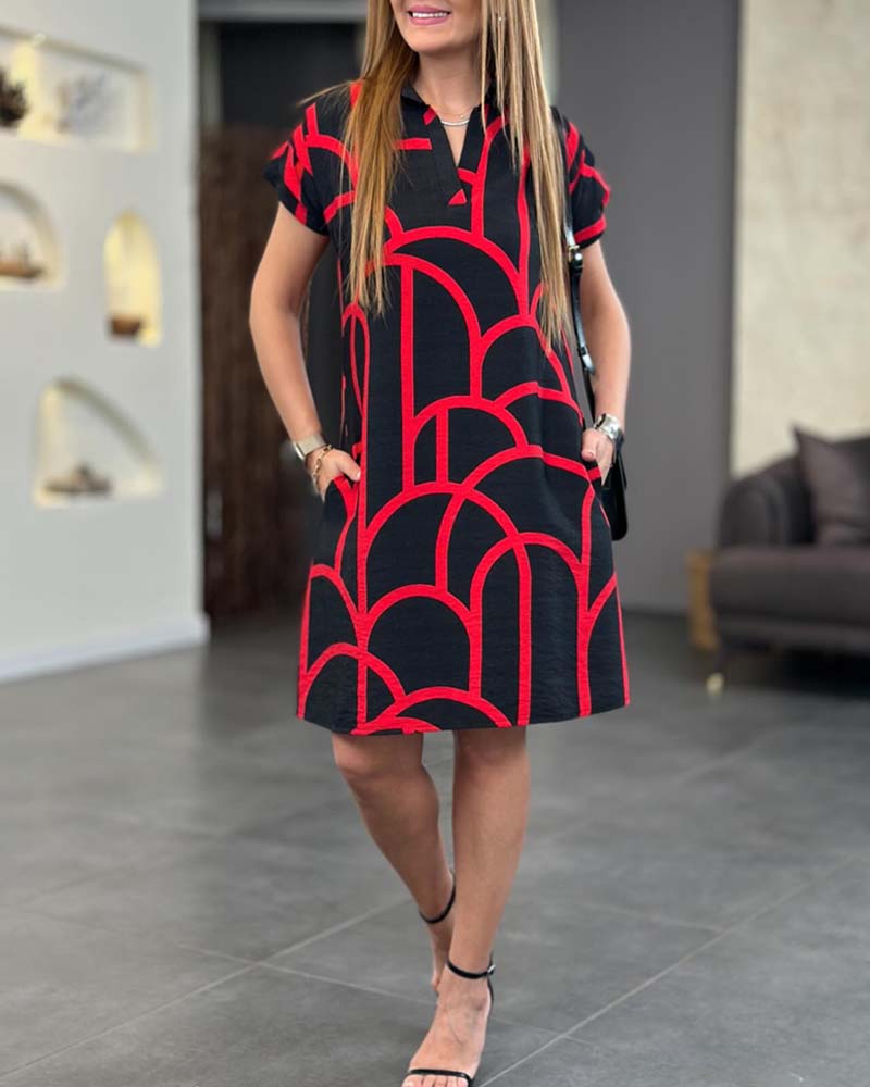 Levoire | Robe Midi Manches Courtes Rot