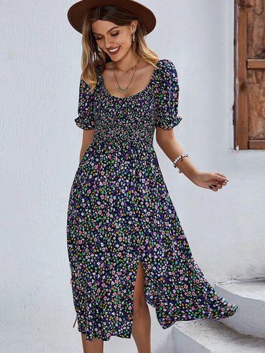 Levoire | Robe À Motif Floral Dans Le Style De La Récolte Du Vin