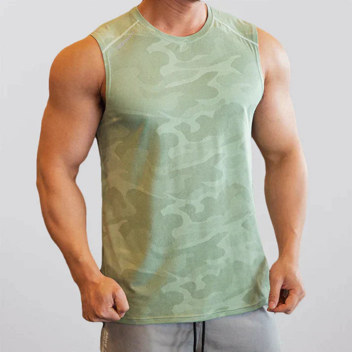 Levoire | T-shirt de sport pour hommes sans manches pour l'été Vert