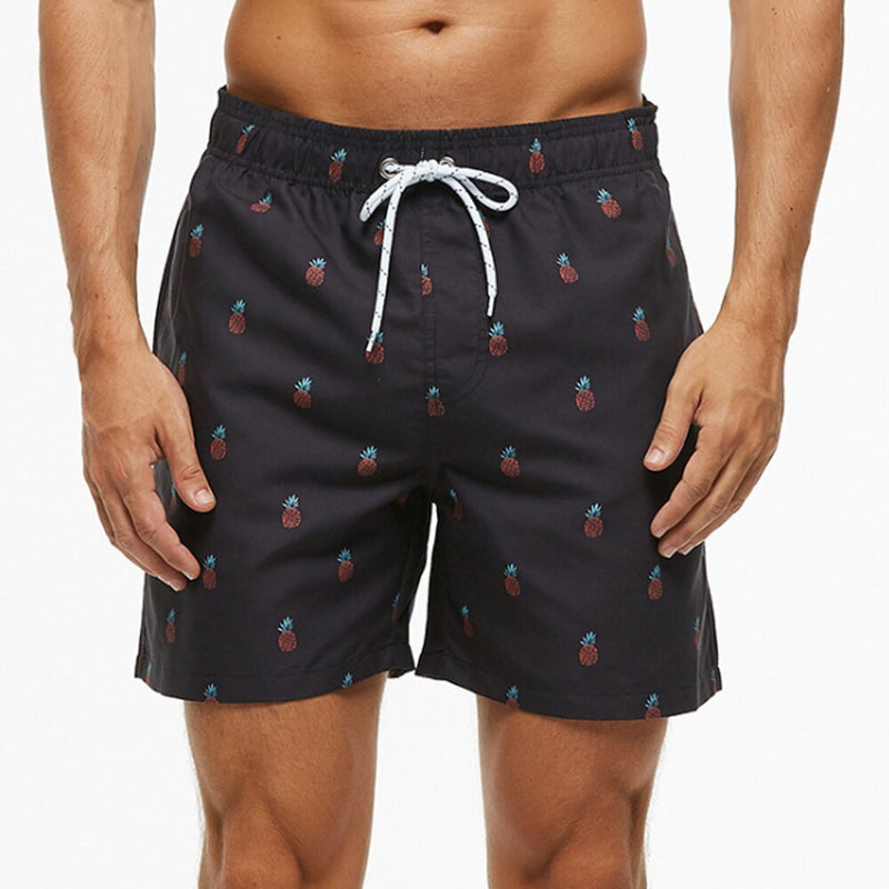 Levoire | Maillots de bain pour hommes Shorts de bain élégants pour hommes Noir & Ananas