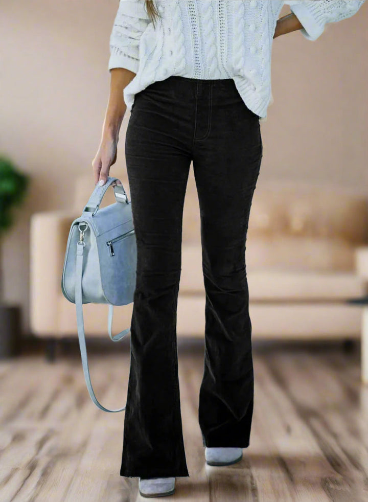 Levoire | Pantalon Femme À Taille Haute Et Coupe Évasée Élégante