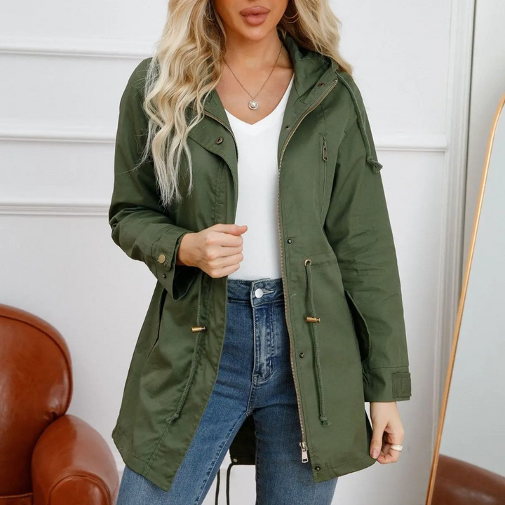 Levoire | Veste Décontractée Coupe-Vent Avec Capuche Vert