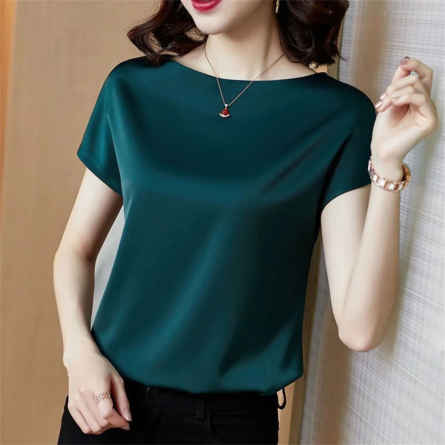 Levoire | Ivy Top - Satin Et Style Vert