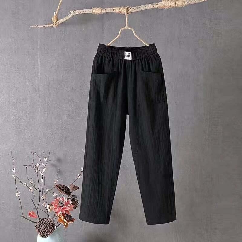 Levoire | Pantalon En Lin Chic Noir