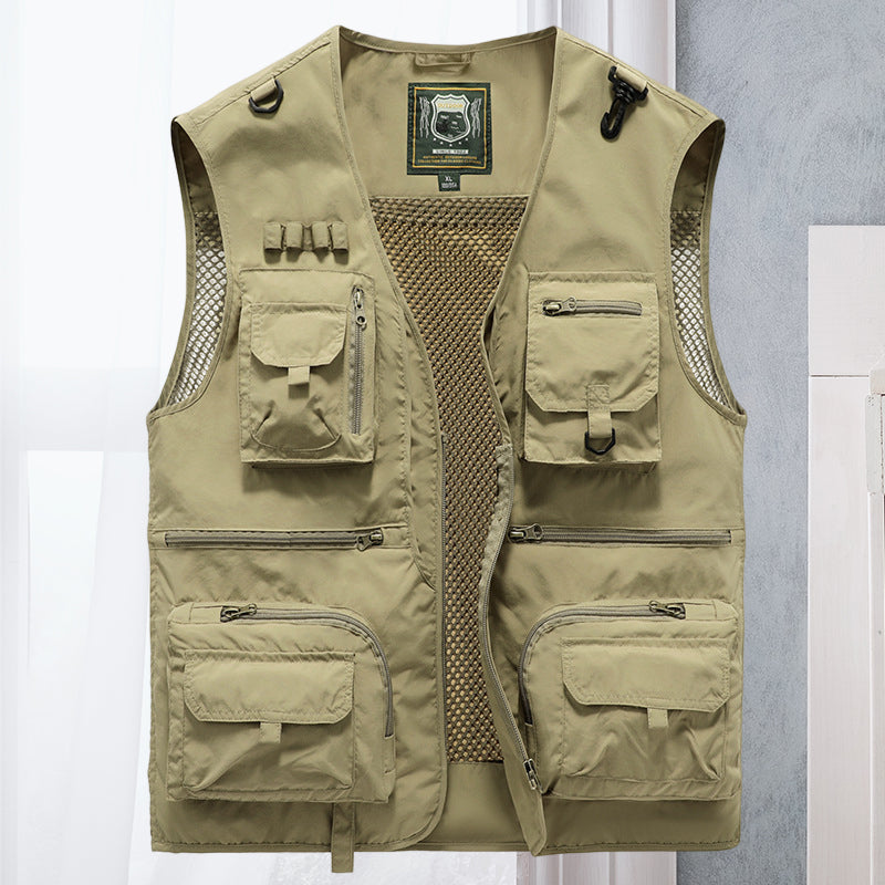 Levoire | Sac De Ceinture Mesh Poche Tactique Gilet Kaki