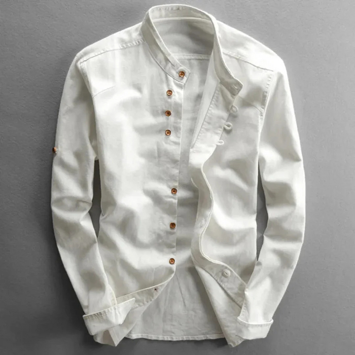 Levoire | Chemise à manches longues à bouton en bas Blanc