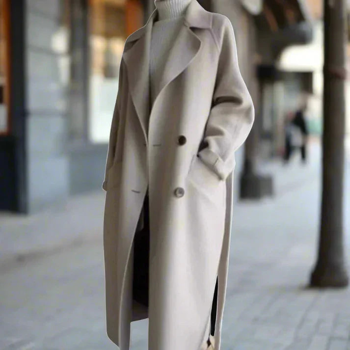 Levoire | Manteau Long Classique Pour Femmes Beige