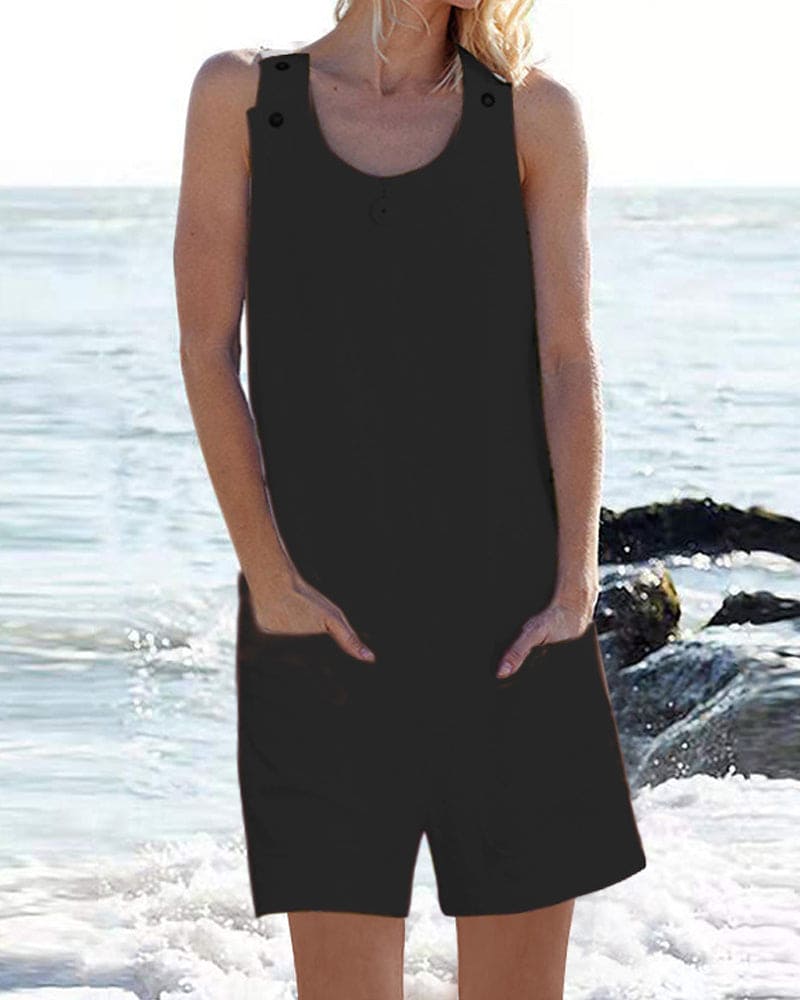 Levoire | Combinaison Décontractée Simple Noir