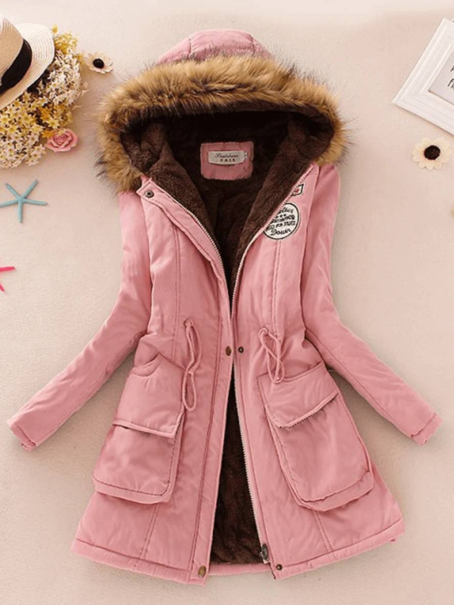 Levoire | Parka Femme En Version Mi-Longue Avec Fermeture Éclair Rosa