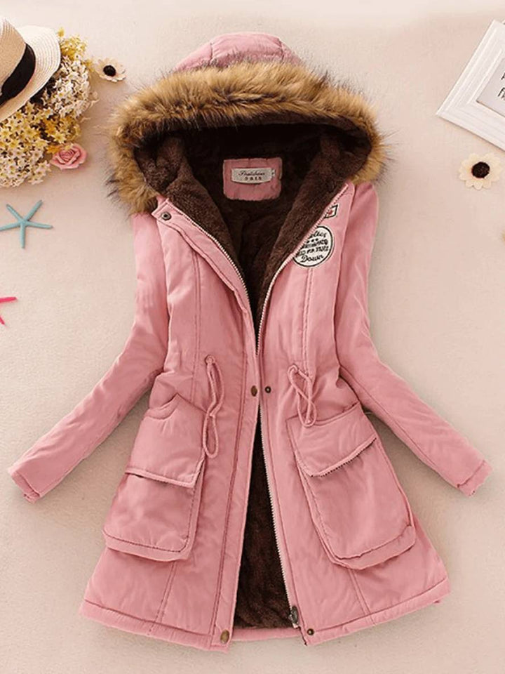 Levoire | Parka Femme En Version Mi-Longue Avec Fermeture Éclair Rosa