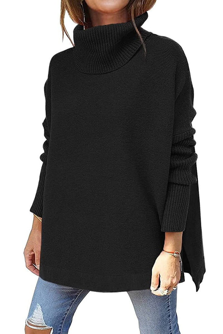 Levoire | Pull Col Roulé D'hiver Pour Femme - Chaud Noire
