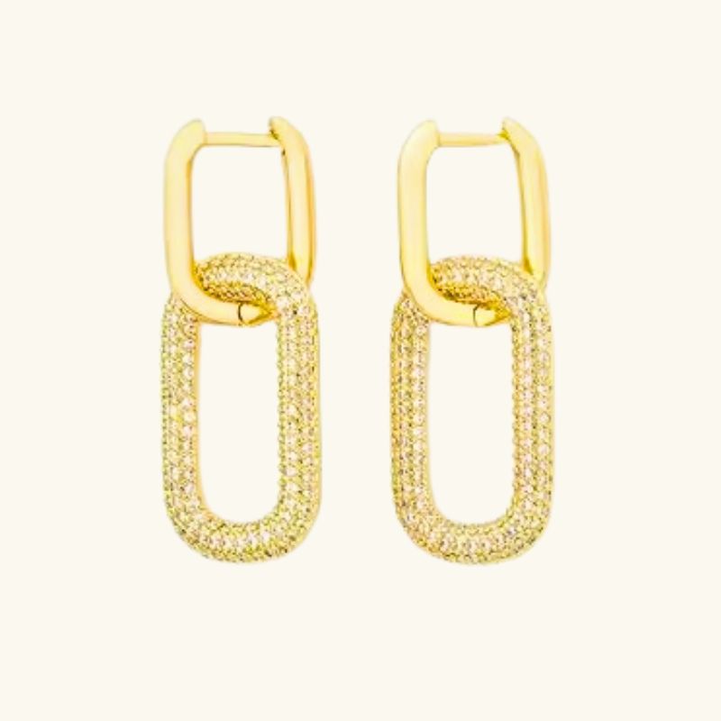 Levoire | Boucles D'Oreilles Carrées Élégantes Avec Une Finition Soignée Or 33 mm