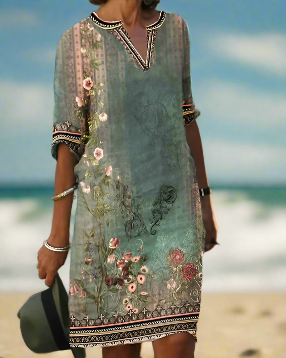 Levoire | Robe Courte Avec Motif Floral Dans Le Style Boho Pour Un Look Tendance