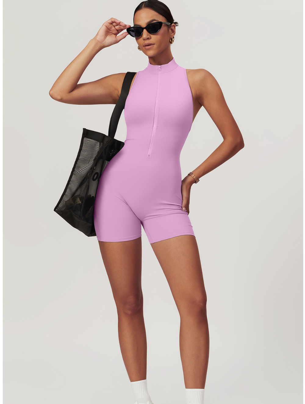 Levoire | Sculptant Yoga Fitness Combinaison (Sans Manches) Rose Claire