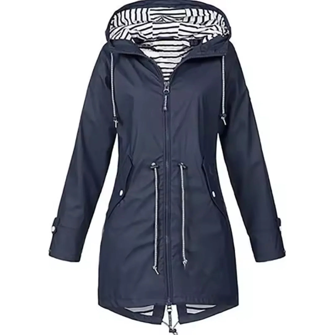 Levoire | Sweat à Capuche Long à Manches Longues avec Zip Mer bleu