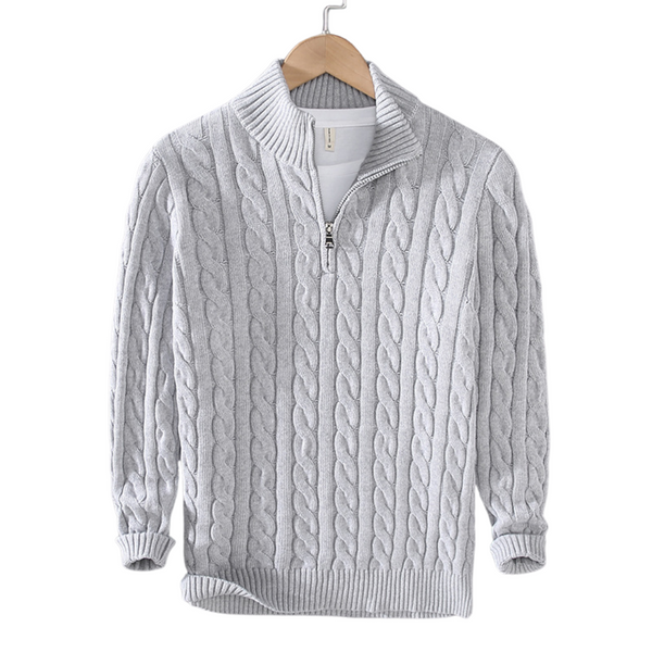 Levoire | Pull Zippé Décontracté Gris
