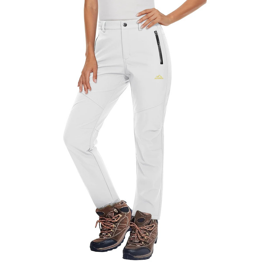 Levoire | Pantalon Femme Imperméable Doublé en Fleece Pantalon Femme Confortable Blanc