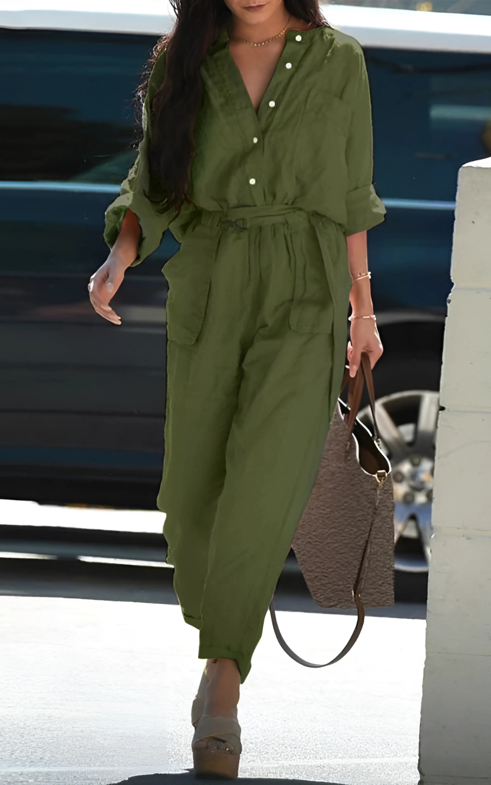 Levoire | Long Stylish Casual Elegance For All Occasions Vert