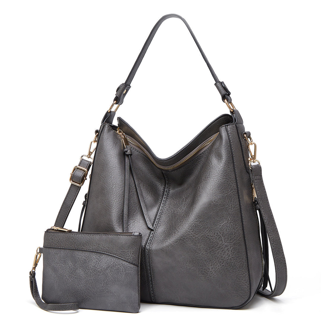 Levoire | Sac En Cuir Avec Grande Capacité Et Poches Latérales Ensemble gris
