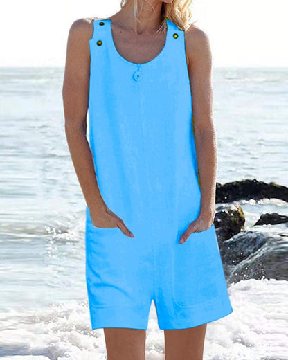 Levoire | Combinaison Décontractée Simple Bleu