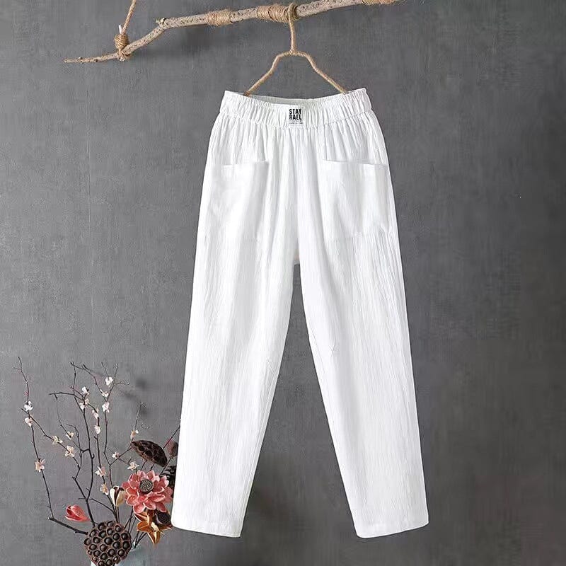 Levoire | Pantalon En Mélange De Lin Blanc