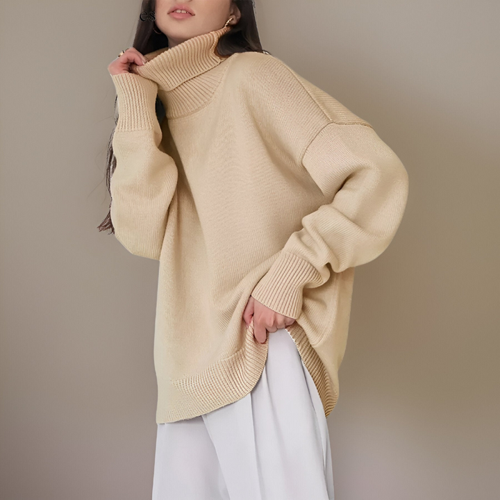 Levoire | Pull à col roulé pour femmes Kaki
