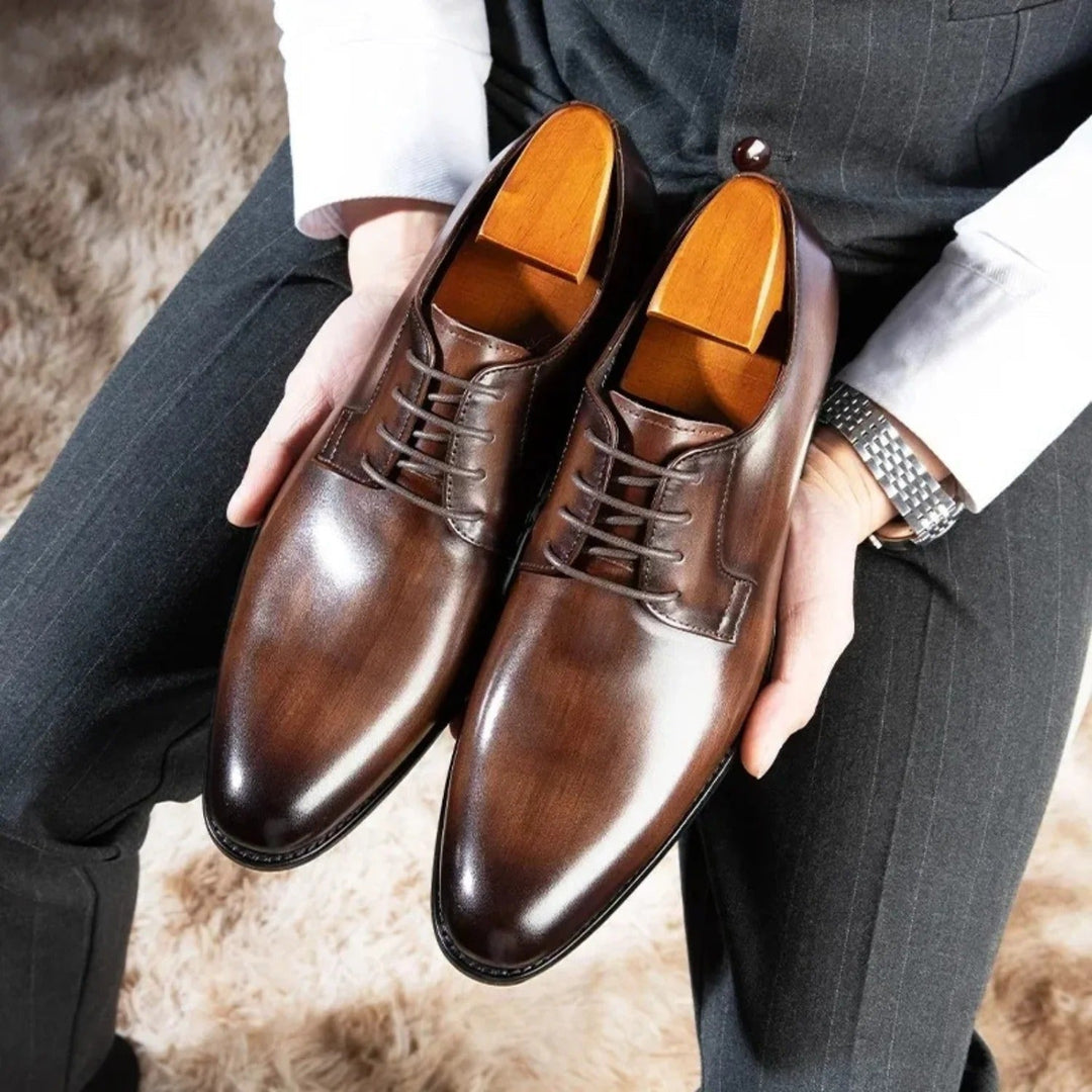 Levoire | Derby Chaussures En Cuir Pour Hommes Colt, Style Et Élégance Braun