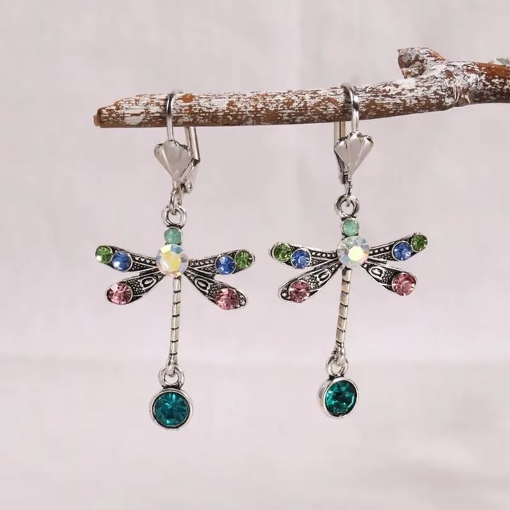 Levoire | Boucles D'Oreilles En Forme De Libellule Élégante Argent
