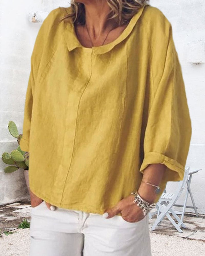 Levoire | Une Chemise À Coupe Décontractée Dans Une Couleur Unie Jaune