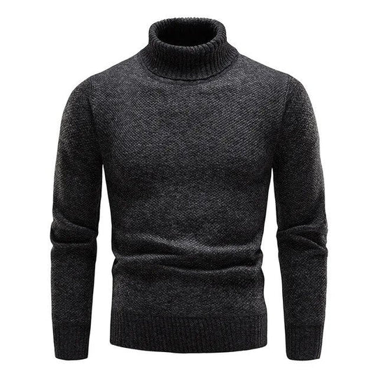 Levoire | Pull À Col Montant De Haute Qualité Pour Hommes Noir