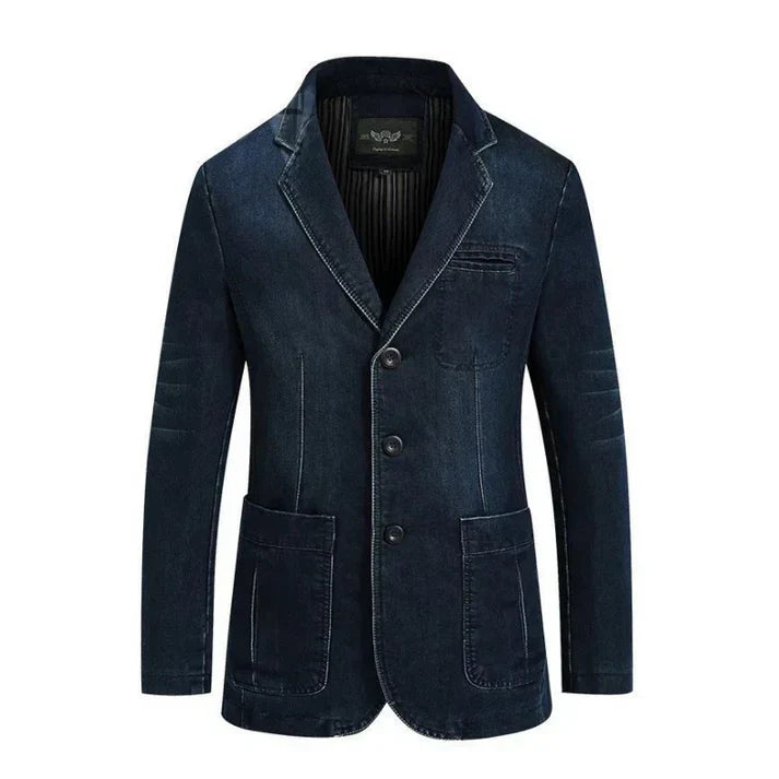 Levoire | Blazer En Jean Élégant Bleu foncé